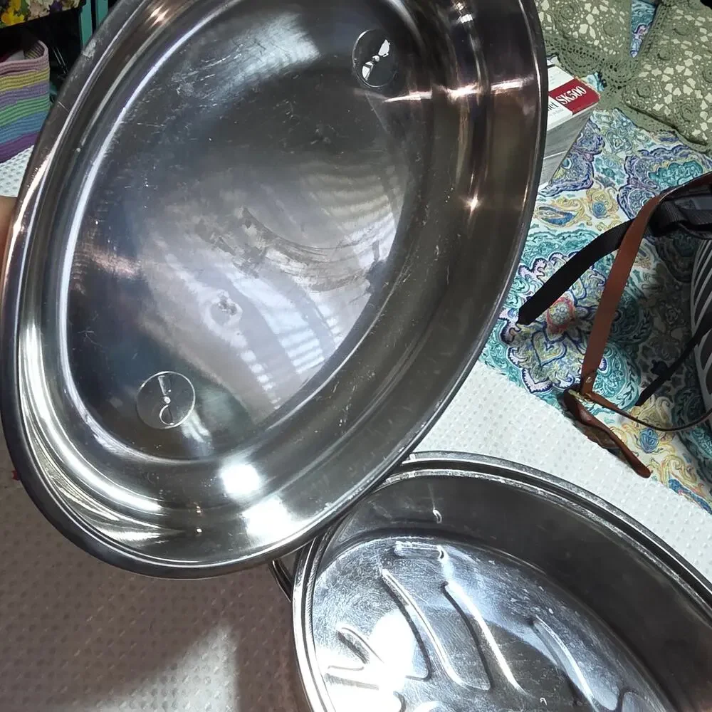 VINTAGE 11 QT STAINLESS OVEN ROASTER PAN